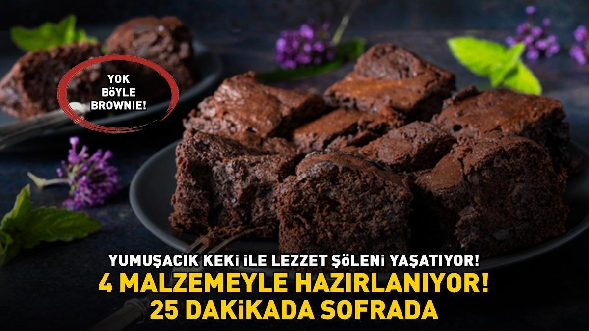 Yok böyle Brownie! Yumuşacık keki ile lezzet şöleni yaşatıyor! 4 malzemeyle hazırlanıyor, 25 DAKİKADA SOFRADA