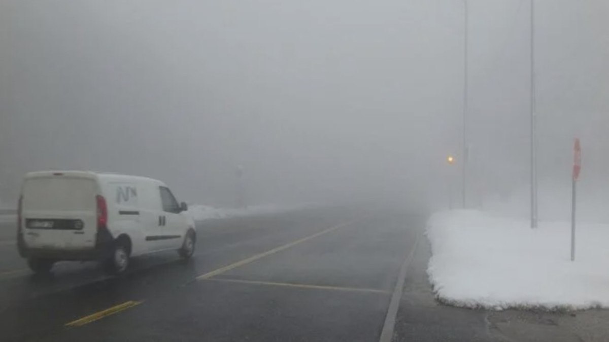 Bolu Dağı’nda göz gözü görmüyor: Görüş mesafesi 20 metre